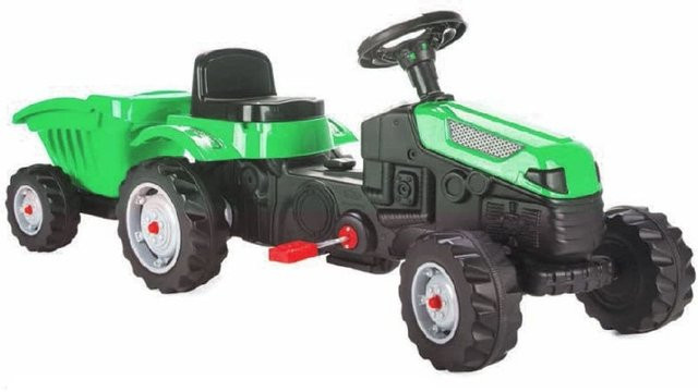 Pilsan Kindertraktor Active Pedale mit Anhänger grün ab 3 Jahren - Bild 1
