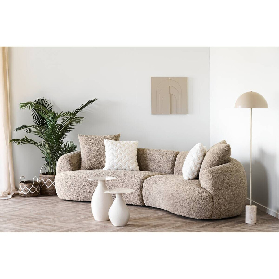 Housenordic Stehlampe Sheffield in Beige aus Metall und Marmor mit E14 Fassung, B/T/H: 40 x 40 x 155 cm - Bild 2