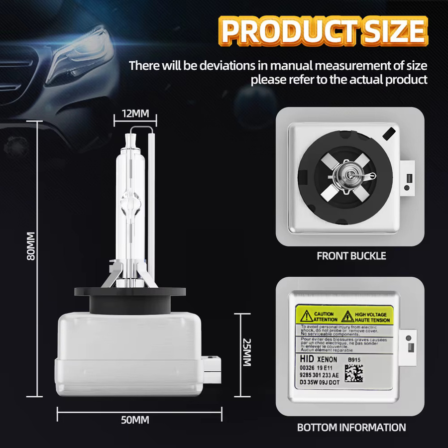 KINGSOFE HID Xenon Scheinwerfer Ersatzlampe D3S 35W für Tesla Modell S, 6000K Weiß, 3800Lm - Bild 6