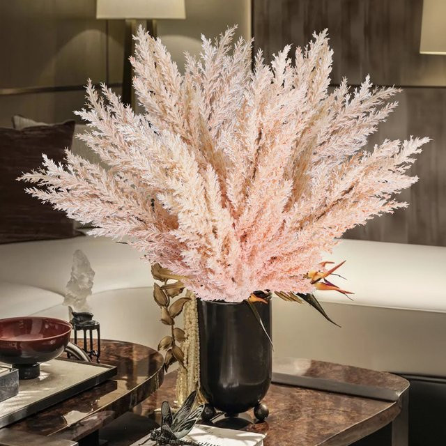 XIYA FLOWER Künstliches Pampasgras in Beige und Braun für die Boho-Inneneinrichtung als dekoratives Schilfrohrgras für Bodenvasen und Tischdekoration - Bild 1