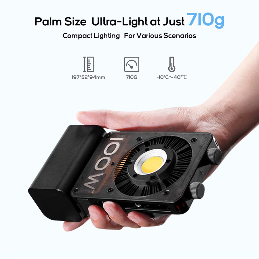 ZHIYUN CINEPEER CX100 100W Handheld LED COB Licht in Schwarz für Video und Fotografie - Bild 2