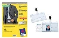 AVERY Zweckform Sicherheits-Namensschild in transparent, Hartbox aus festem Material, B/H: 85 x 54 mm - Bild 1