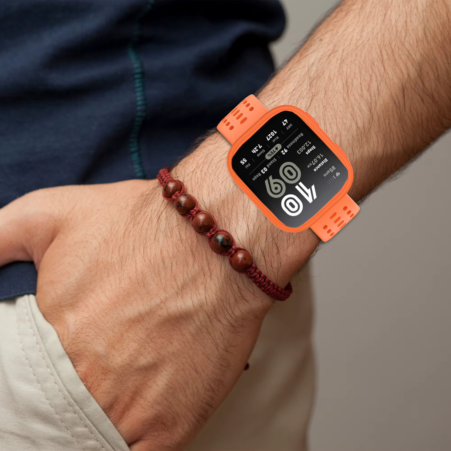 I LOVE LUO Uhrenarmband und Hülle für Amazfit Bip 6, Silikon, orange, Unisex - Bild 4