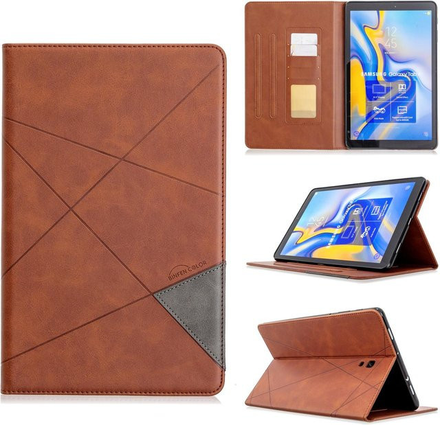 Samsung Galaxy Tab A 10,5 Zoll (2018) Business-Folio-Cover aus PU-Leder mit Kartenfach, Braun - Bild 1