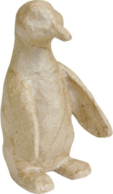 Décopatch Pinguin aus Pappmaché in Braun, Tischdeko-Figur - Bild 1