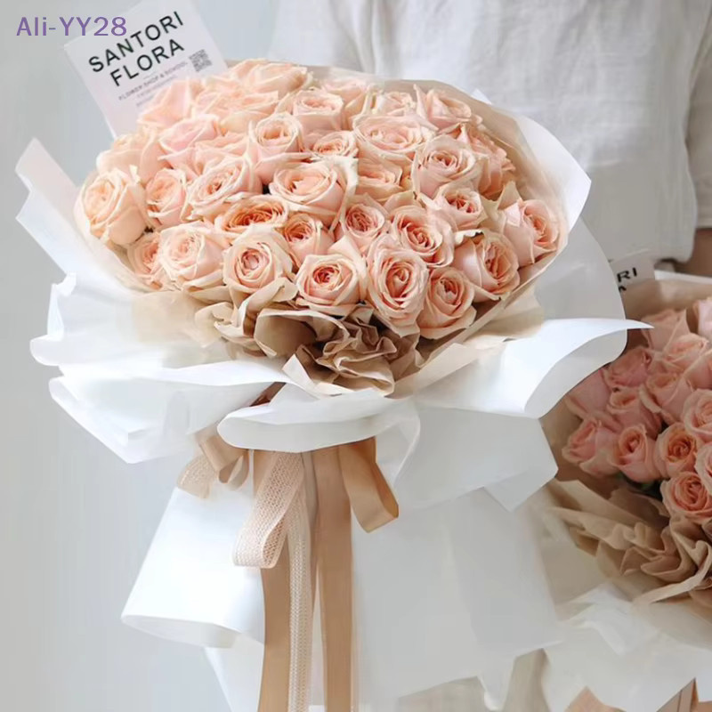20 Stück YY28 Doppelseitige Farbige Blumenverpackungen, Wasserdichtes Bouquet-Verpackungspapier für DIY Geschenkverpackungen, B/B: 58 x 58 cm, Mehrfarbig - Bild 2