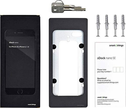 Smart Things Handy Dockingstation mit NFC in Weiß und Silber passend für iPhone 17e, 16e, 16, 15, 15 Pro und 14, 14 Pro - Bild 1