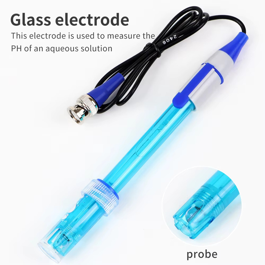 JUANJUAN PH Elektrode Sensor Sonde mit BNC Stecker in Blau für Labor, Industrie und Wasseranalysen - Bild 2