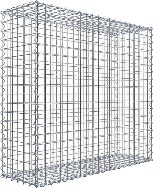 Gabiona Spiralgabione aus Stahl in Silbergrau, B/T/H: 100 x 30 x 90 cm - Bild 1