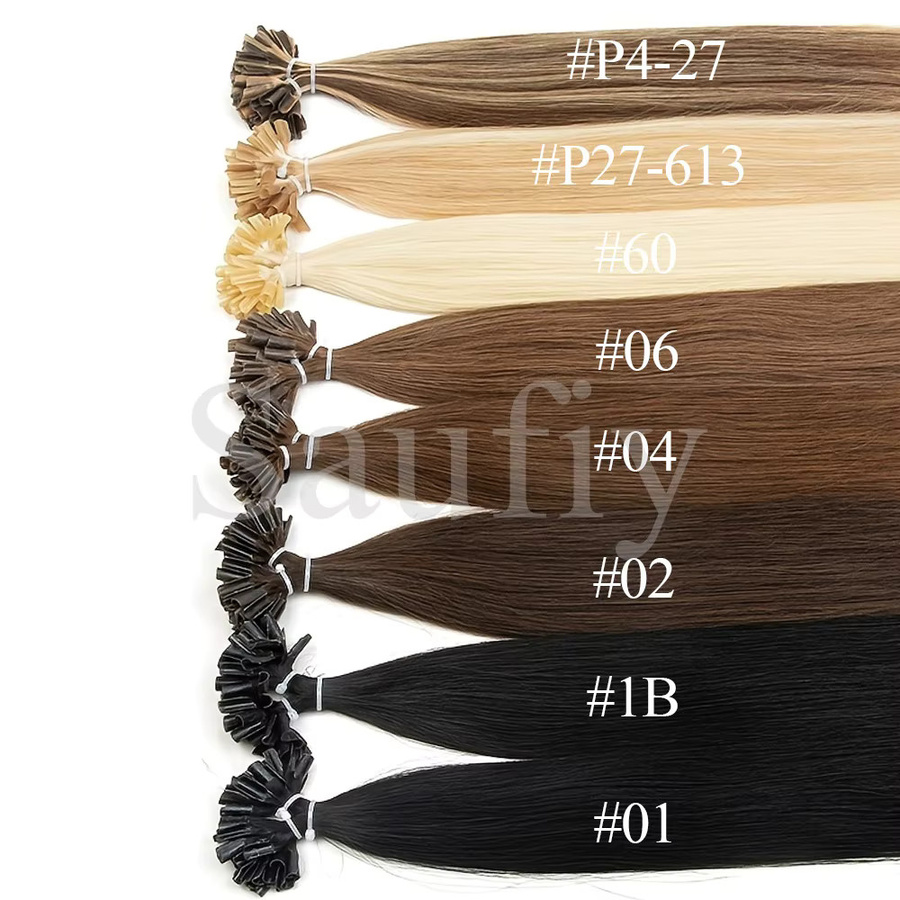 isheeny Haarverlängerungen Echthaar, Balayage Braun, Gerade, Kapseln - Bild 5