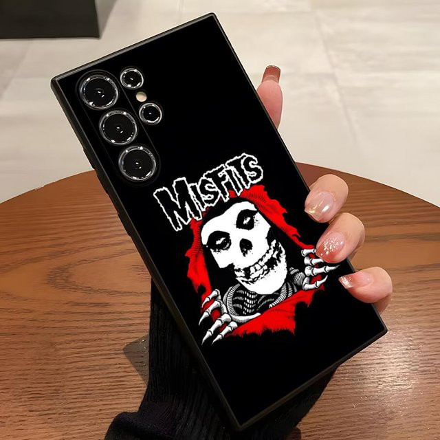 Hot Rock M-Misfits Handyhülle für Samsung Galaxy S26 S25 S24 Ultra S23 S22 S21 S20 sowie A57 A54 A37 A17 A53 A16 Rückseiten-Cover in Schwarz - Bild 1