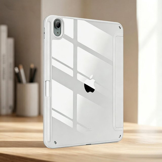 Tzion Magnetische iPad Hülle Smart Cover für iPad Air Pro 10.9 11 Zoll M2 M3 M4 in Weiß - Bild 1