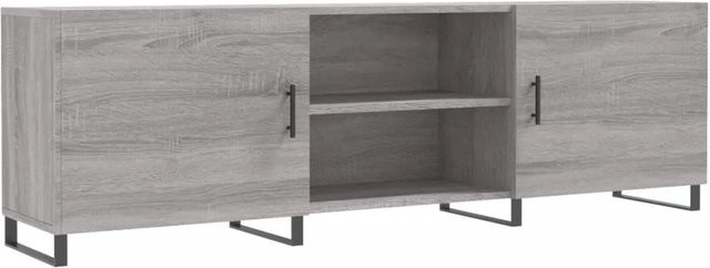 vidaXL TV-Schrank in Grau Sonoma aus Holzwerkstoff und Eisen, B/T/H: 150 x 30 x 50 cm - Bild 1