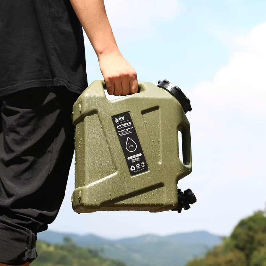 APWIKOGER Tragbarer Outdoor Wassereimer mit Wasserhahn, 12 l, Blau/Weiß - Bild 3
