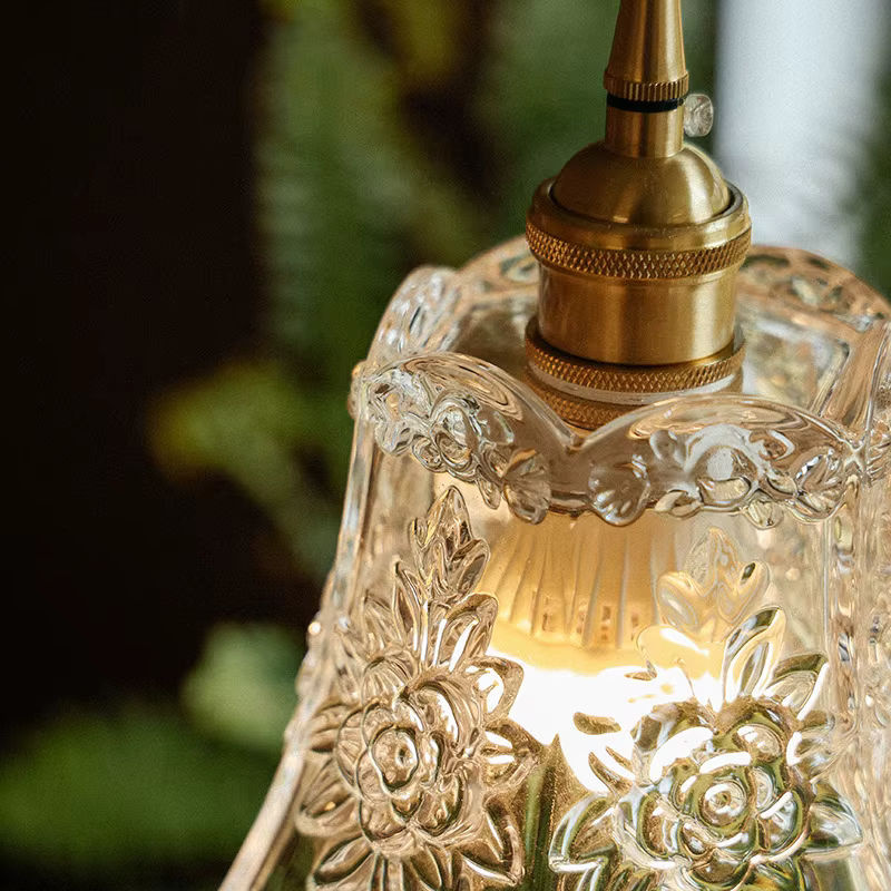 Nordic Blume Glas Pendelleuchte Ceropegia in Transparent für Schlafzimmer, Restaurant und Esszimmer - Bild 4
