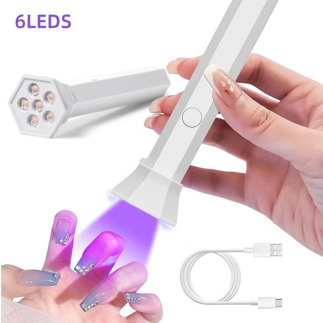 Yikoolin Mini-UV-Licht für Gel-Nägel, weiß, Akku wiederaufladbar - Bild 1