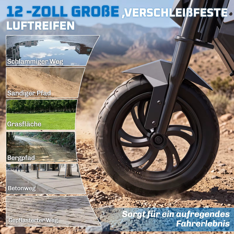 TODIMART ADV250 Kinder-Elektromotorrad, elektrisches Dirtbike, ab 6 Jahre - Bild 7