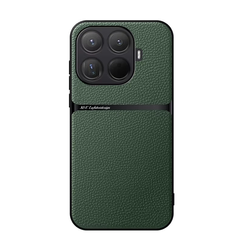 Magnetische Leder-Schutzhülle für Xiaomi Mi 15T Pro, 14T Pro und Mi 17 Pro Max in Schwarz mit matter Rückseite - Bild 3
