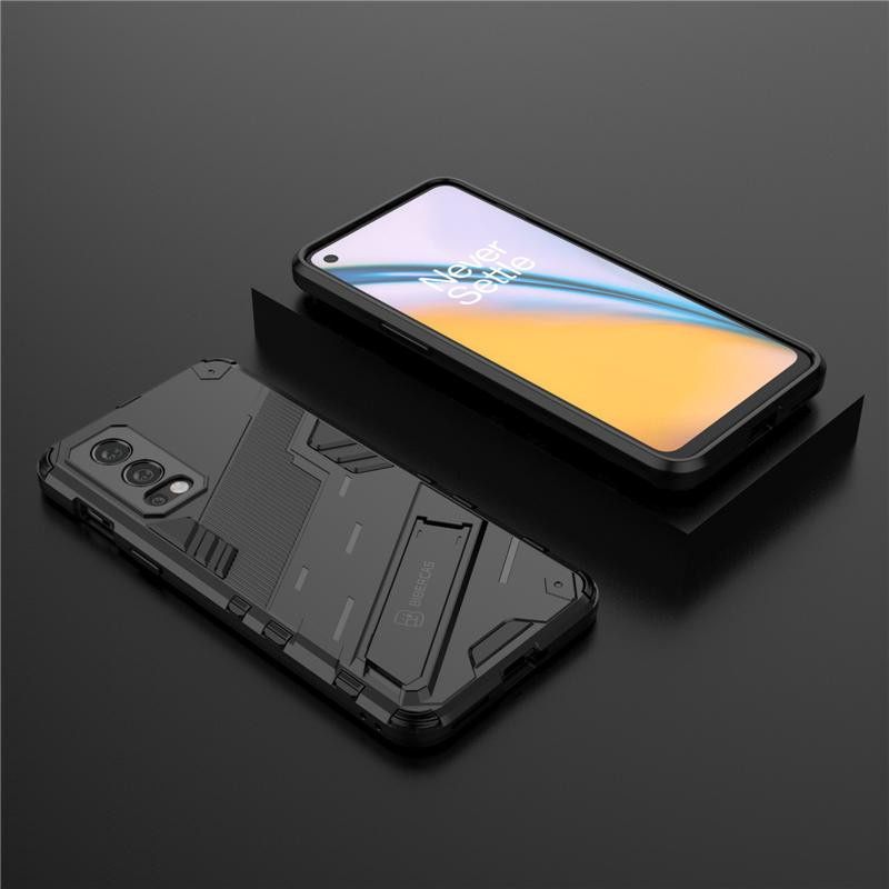 Robuste Panzerhülle für OnePlus Nord 2 5G mit magnetischer Autohalterung in Schwarz - Bild 2