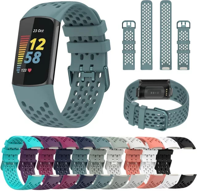 CAOWTAN Uhrenarmband Silikon, Unisex, für Fitbit Charge 5/6 - Bild 1