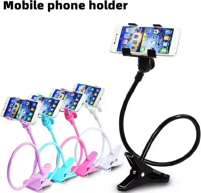 Universal Flexibler Handyhalter mit 360 Grad Rotation und Clip für Bett und Schreibtisch, Rot - Bild 1