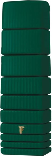 4rain Slim Wand-Regenwassertank 650 L Grün mit Zubehör - Bild 1