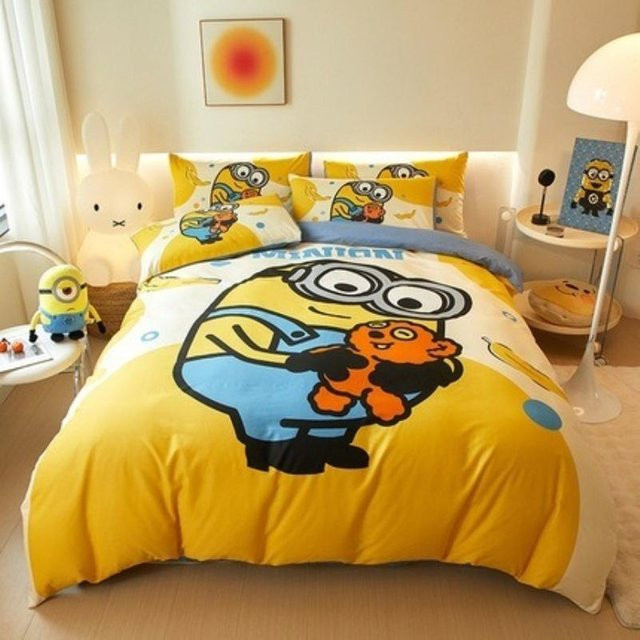 Lodestar Minion Bettwäsche-Set aus Mikrofaser in Gelb mit Bettbezug und Kissenbezug für Jungen und Mädchen, B/H: 260 x 240 cm und 155 x 220 cm - Bild 1