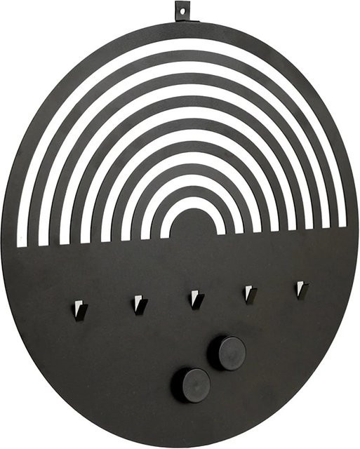 Denpanels Memotafel für Akustikpaneele aus Metall, rund, Durchmesser: 30 cm, Schwarz - Bild 1
