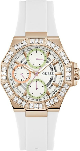 Guess Armbanduhr, Quarz, Edelstahl, 39 mm, Silikon, Weiß, Damen - Bild 1