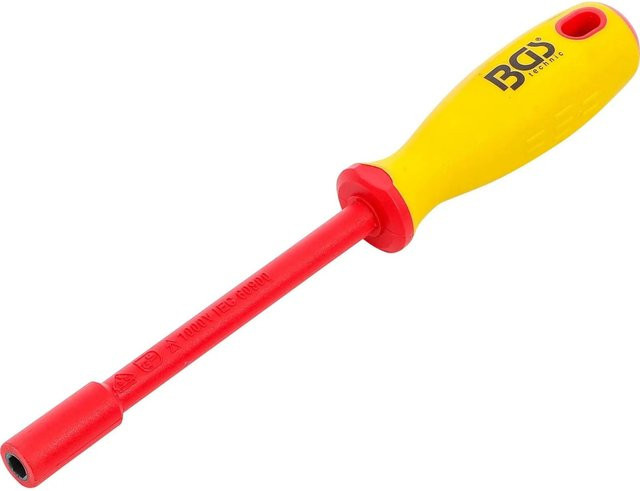 BGS VDE Steckschlüssel-Schraubendreher Sechskant SW 6 mm mit 125 mm Klingenlänge 71086 - Bild 1