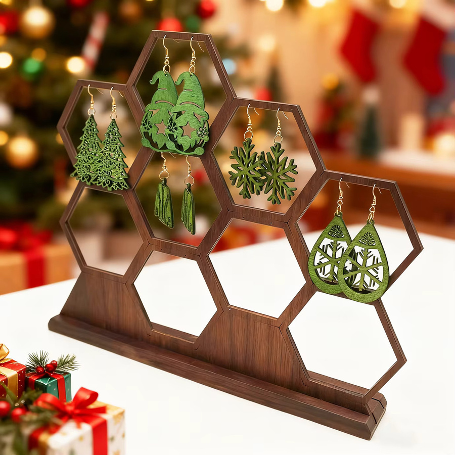 YULUCH Ohrring-Set, Weihnachtsbaum, Schneeflocke, Bunt, Kinder - Bild 3