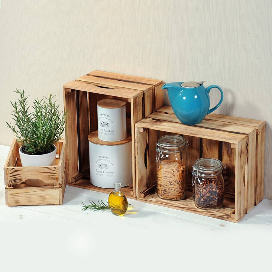 Kesper Allzweckkiste aus Kiefernholz, braun, B/H/L: 30 x 23 x 40 cm - Bild 2