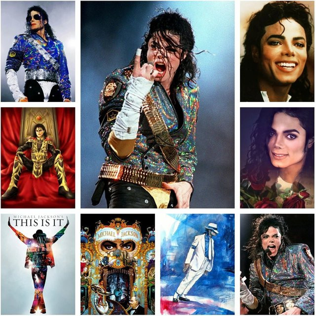 KAYOU 5D-Diamant-Stickerei Michael Jackson Mosaik Set in Multicolour zur Wanddekoration B: 30,0 cm, H: 20,0 cm - Bild 1