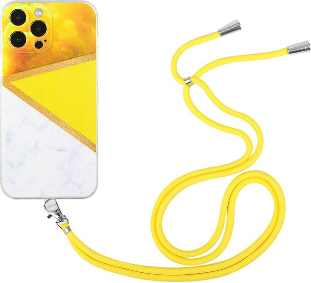 Handyhülle mit Handykette für Apple iPhone 12 Pro Max in Gelb - Bild 1