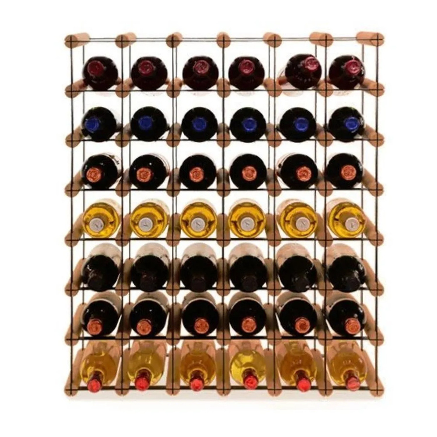 PROREGAL Modulares Weinregal Vinotega Mod aus massivem Kiefernholz, Braun geölt, H x B x T: 72,5 x 62,5 x 24,5 cm - Bild 2