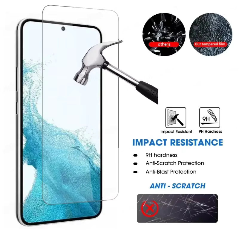 2er-Pack gehärtetes Glas Vollbildschutz für Samsung Galaxy S22, transparent, kompatibel mit Fingerabdruck-Entsperrung - Bild 2