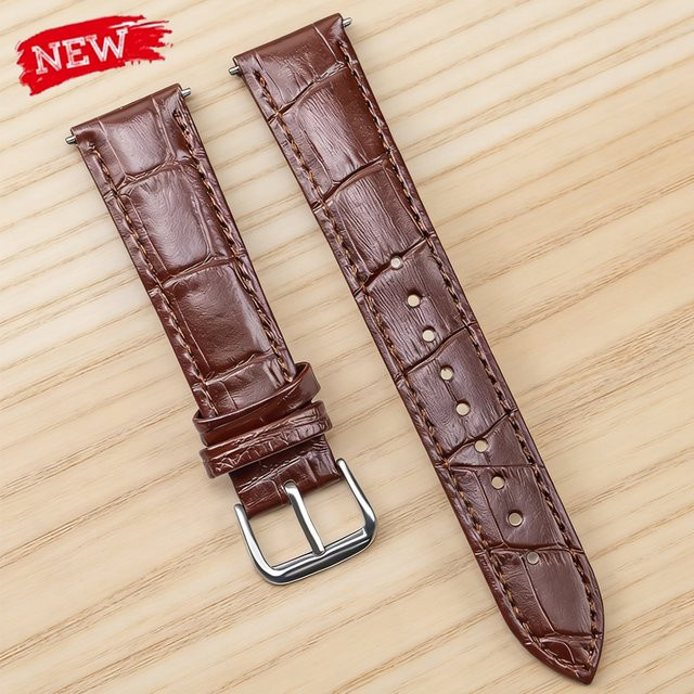 CAOWTAN Uhrenarmband Echtleder, Edelstahl, Unisex - Bild 1