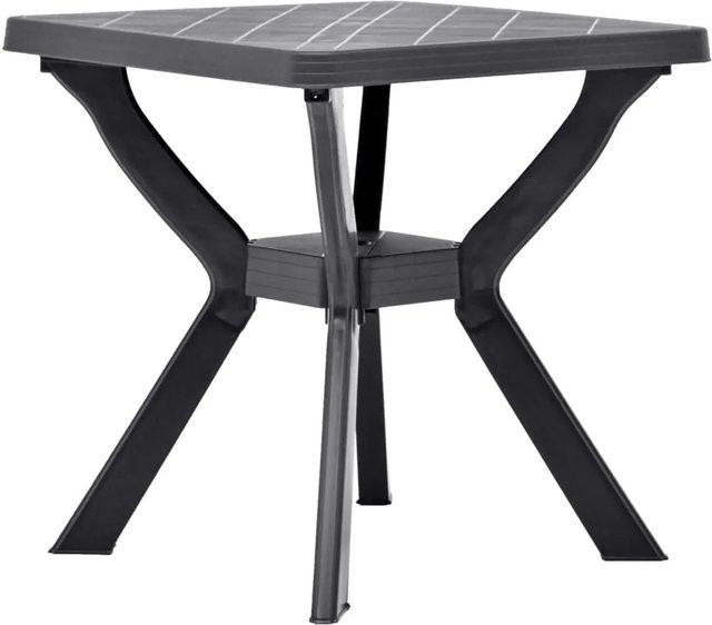 Furnicato Bistrotisch aus Kunststoff in Anthrazit für Garten, Terrasse und Balkon, B/T/H: 70 x 70 x 72 cm - Bild 1
