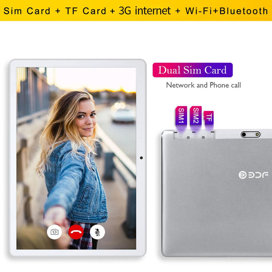 BDF S10 Tablet-PC mit Android 11, 10,1 Zoll, 4 GB RAM, 64 GB ROM, Silber - Bild 11