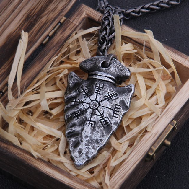 Vikings Jewelry Anhänger Halskette, Edelstahl, Schwarz, Herren - Bild 1