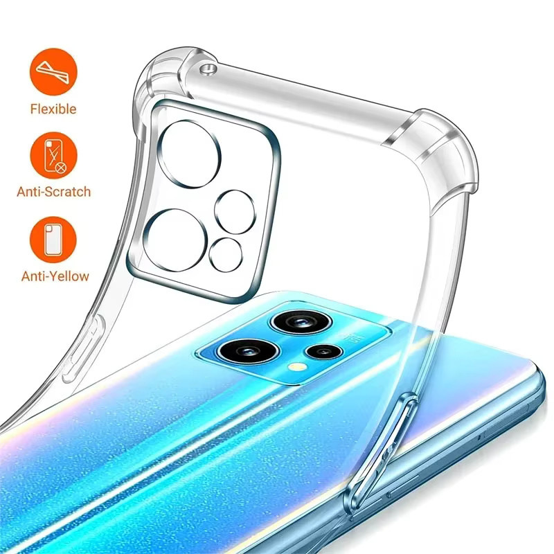 Stoßfeste und waschbare TPU-Handyhülle für Realme 9 Proplus und Narzo 50 Pro in Transparent - Bild 4