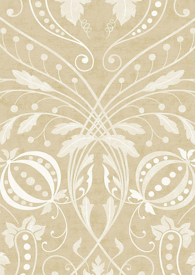 Lewis & Wood Tapete Chateau Honeycomb in Beige mit floralem Design - Bild 1