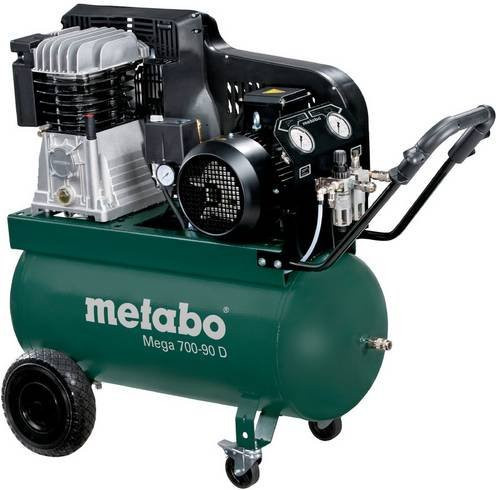 Metabo Druckluft-Kompressor Mega 700-90 D in Grün mit 90 l Kessel und 11 bar Druck - Bild 1