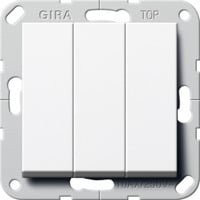Gira Wippschalter Wechsel 3fach System 55 Reinweiß - Bild 1