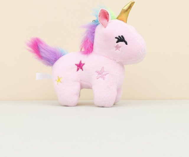 LumenLoom Schlüsselanhänger Einhorn Plüsch, Pink, White, Unisex - Bild 1