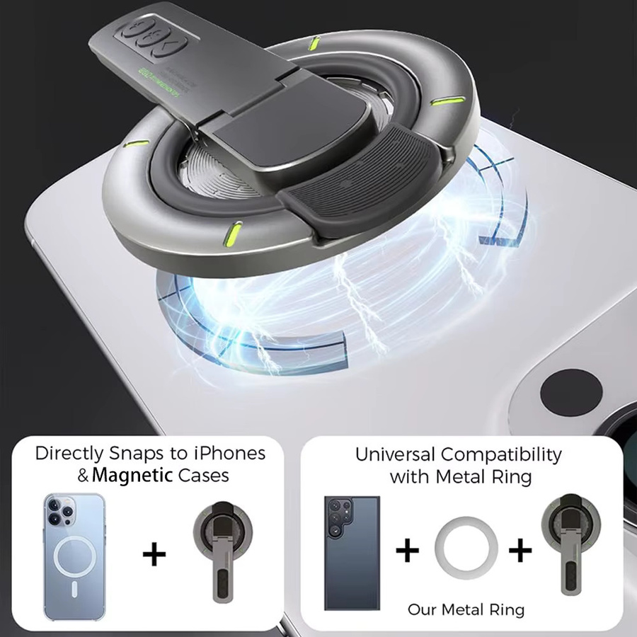 Magnetischer 360 Grad rotierender Desktop-Ständer für Smartphones in Schwarz - Bild 3