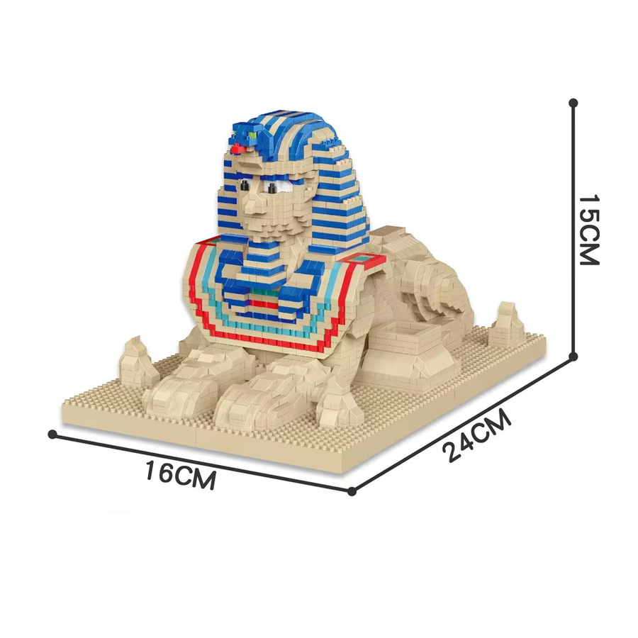 Doubuilt Ägyptische Mythologie Mikro-Mini-Sphinx-Bausteine, Modell - Bild 3