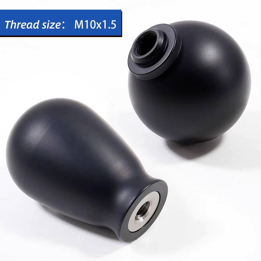 Runsco Schalthebel Kopf in Tropfenform für Honda Civic Typ R FK8 FL5 GD3 GK5 GE8 GR9, Farbe: Schwarz - Bild 3