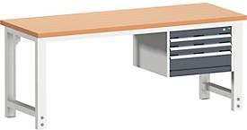 Werkbank cubio W-2077/11-2.37 in Anthrazitgrau, B/T/H: 200 x 120 x 75 cm - Bild 1