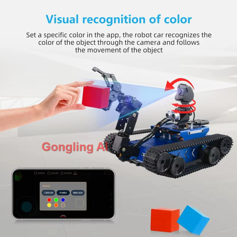GoLingLing RC Panzer mit 4-DOF-Roboterarm, Kamera, Kettenroboter - Bild 6